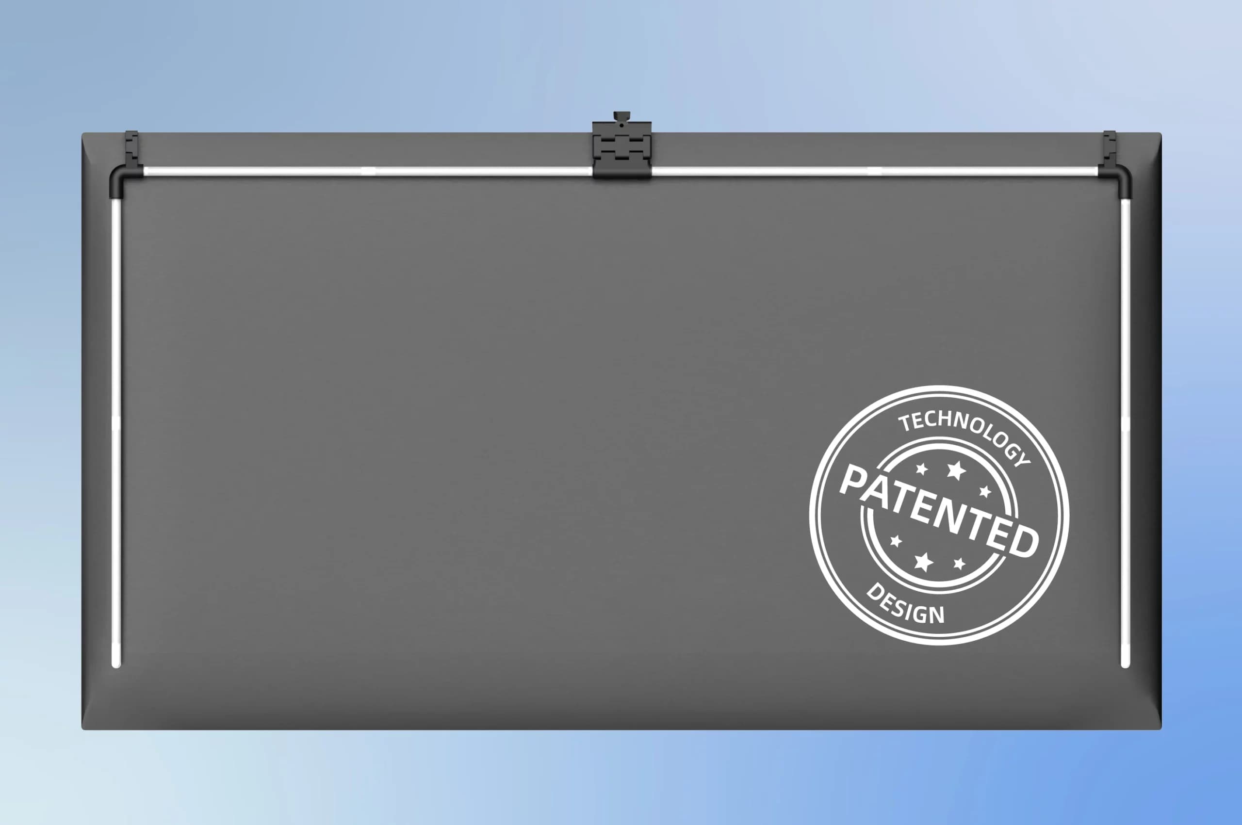 Horizon 5C patented tool-free mounting on back of TV