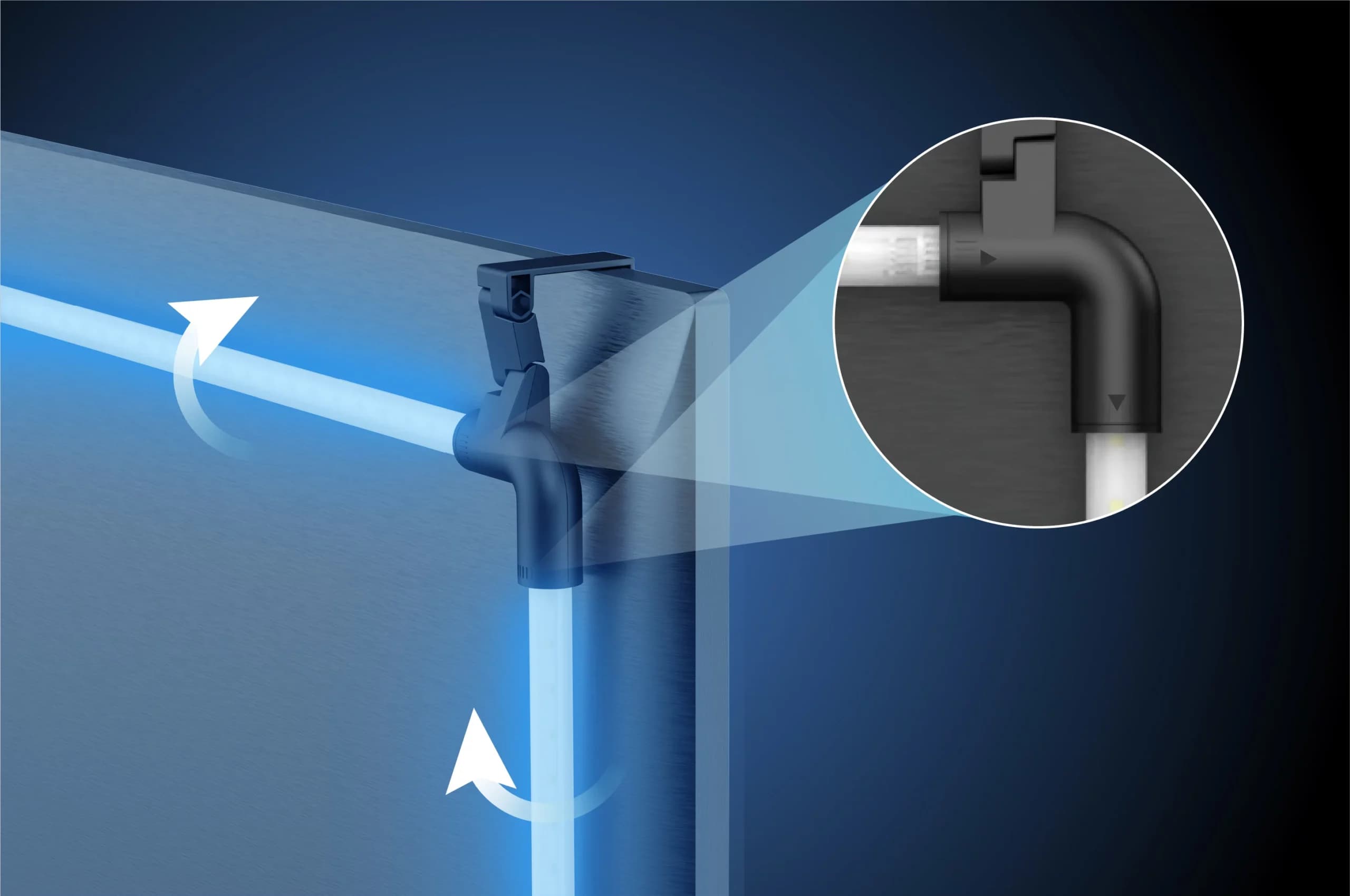 Horizon 5C rotatable corner connector close-up